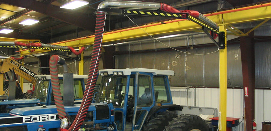 Boom Arm Exhaust System