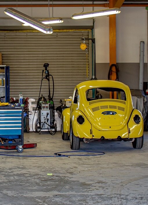 Auto repair and service garage.