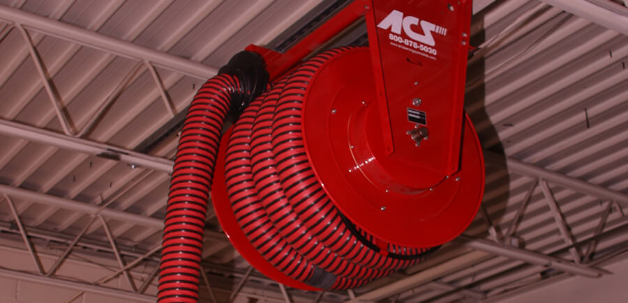 Vehicle Exhaust Hose Reel | Fume-A-Vent