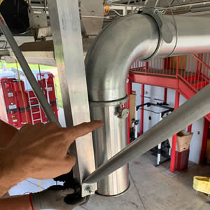 Fire station exhaust removal system install image