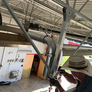 Fire station exhaust removal system install